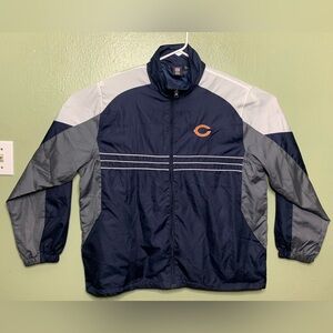 Chicago Bears Sports Illustrated Mens Size XL Navy Blue Full Zip Windbreaker